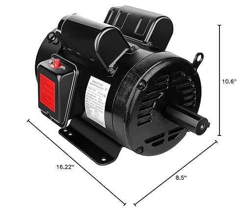 Miniatura 7 de NUEVO 5HP Compresor de Aire Motor 184T Marco Farm Duty Motor eléctrico 1750 RPM TEFC 208-230V 28.5-27.0 AMP CWCCW