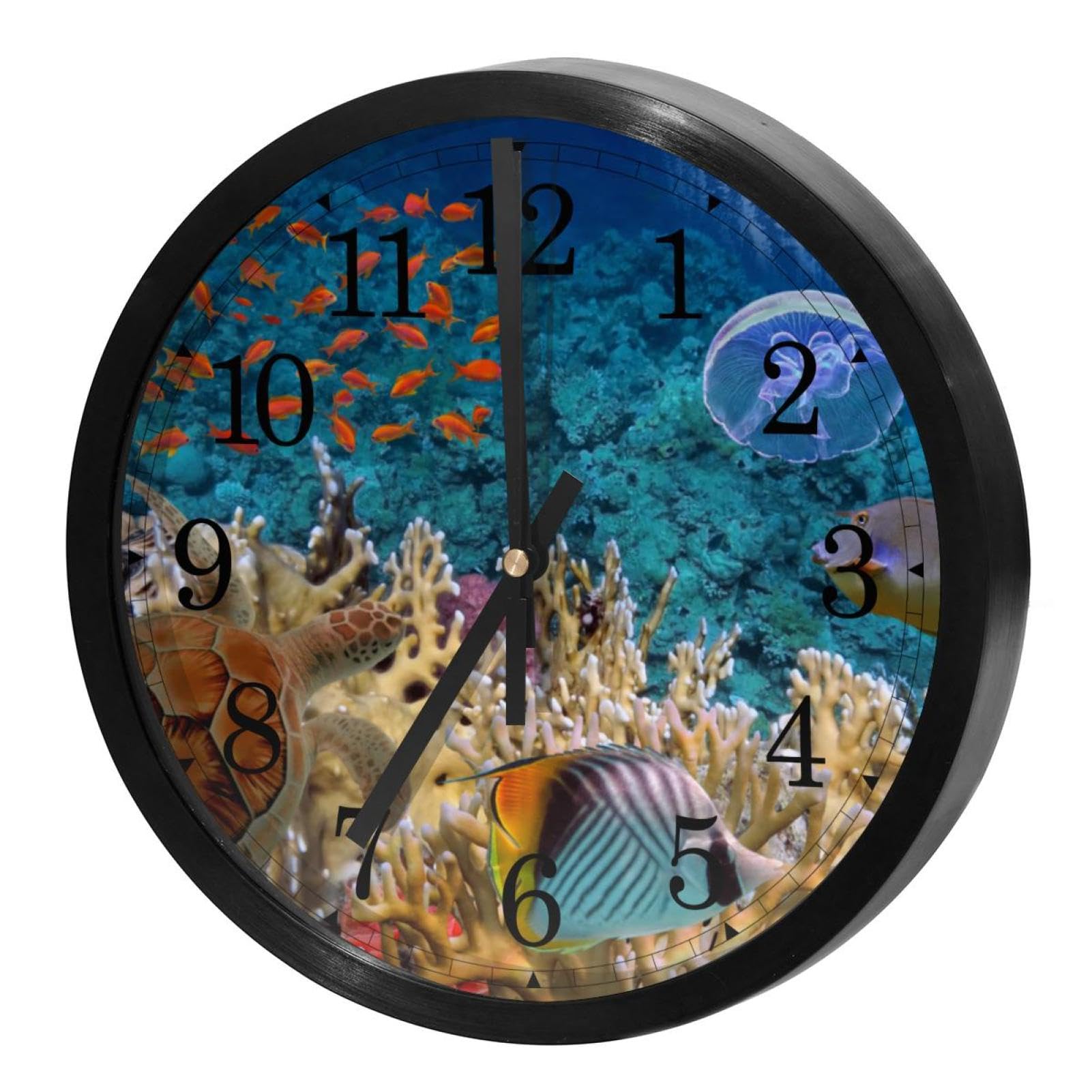 Horloge murale silencieuse à quartz ronde pour cuisine maison bureau et école