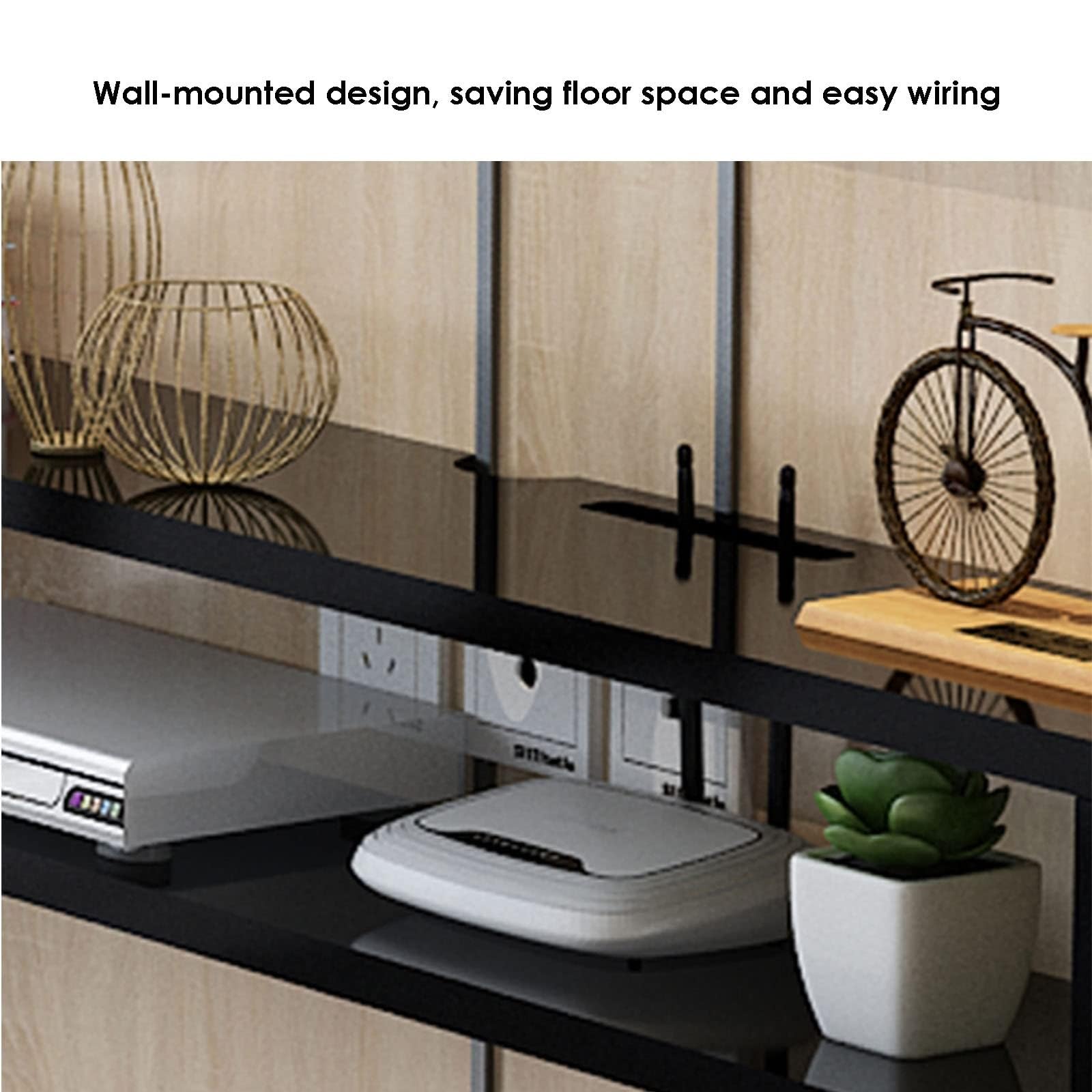 mobile TV Console multimediale moderna da parete con supporto TV galleggiante con spazio for riporre oggetti for camera da letto, soggiorno, moderna da parete(1.1M)