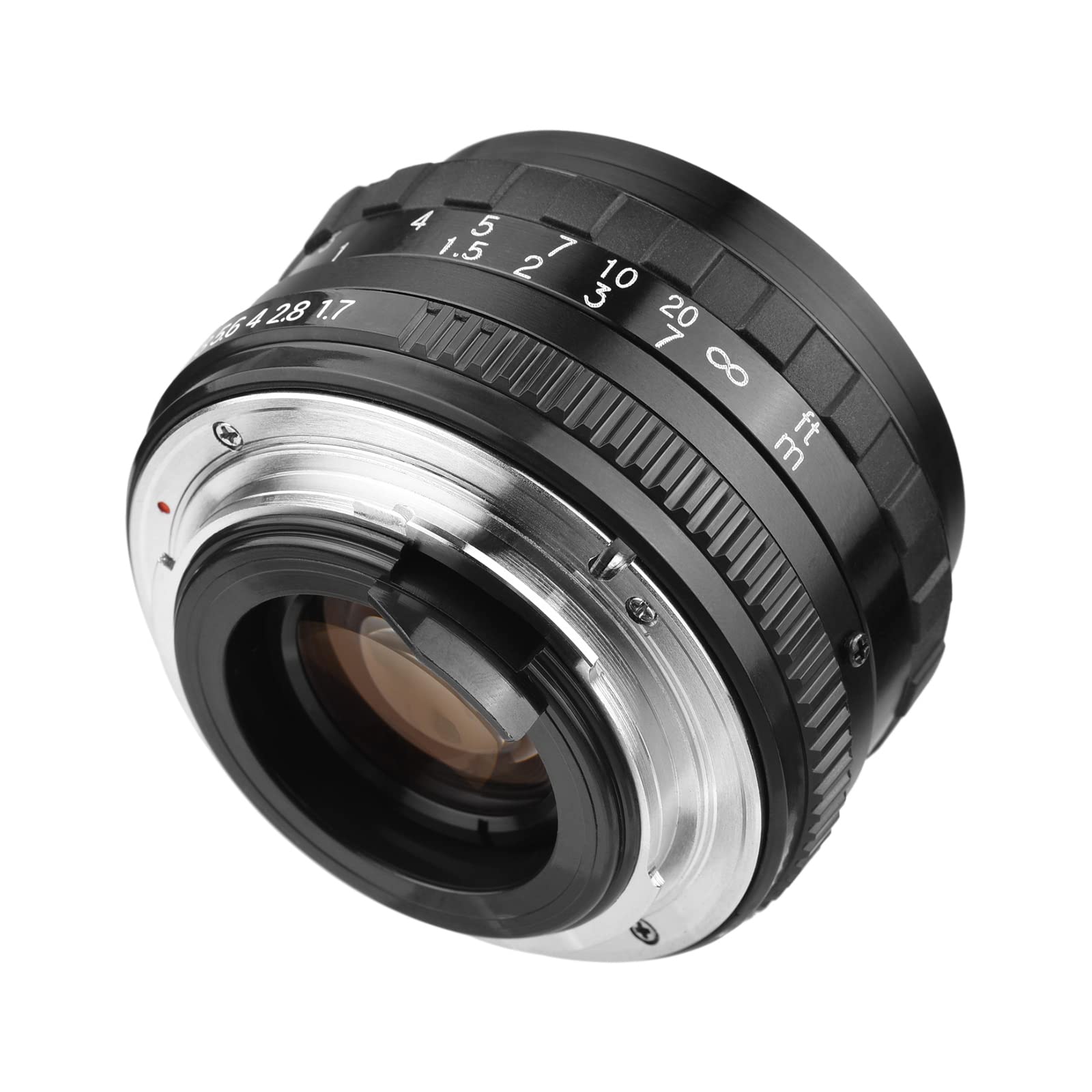 HUIOP 50 mm F1.7 Obiektyw aparatu z dużym przysłoną ręczne ustawianie ostrości Zamiennik obiektywu PK do aparatów Pentax K1/K-1 Mark II z pełną ramką