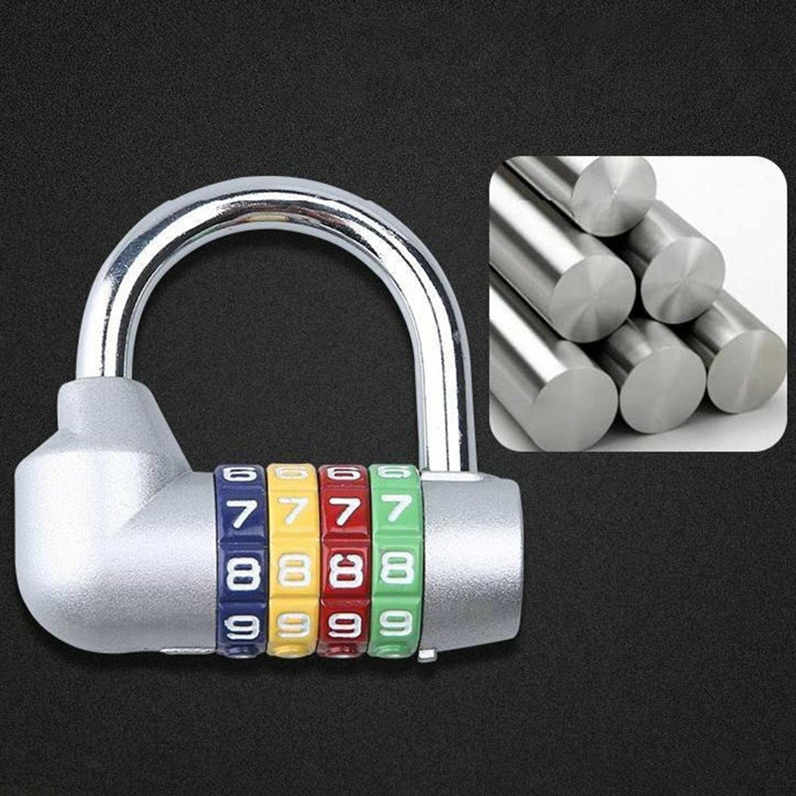 Cadenas à combinaison étanche 4 chiffres en alliage de zinc