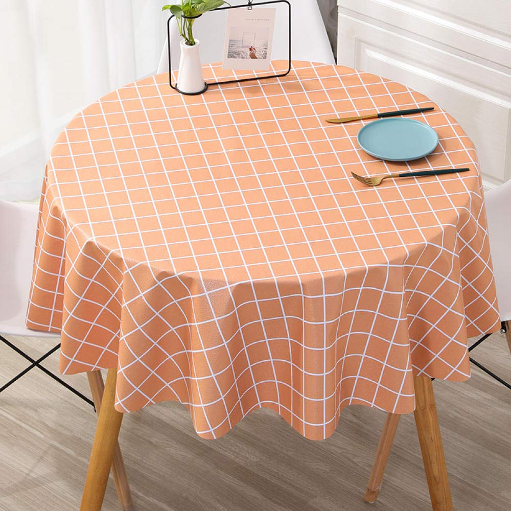 Nappes à mouches décorées table ronde orange protection étanche