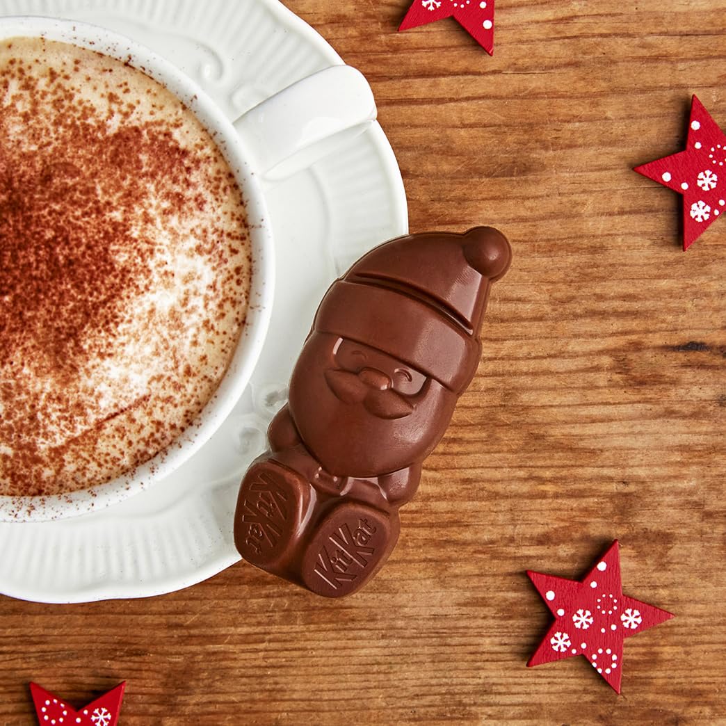KitKat - Mini Père Noël Chocolat au Lait - Présentoir de Mini Figurines emballées individuellement - 1 kg