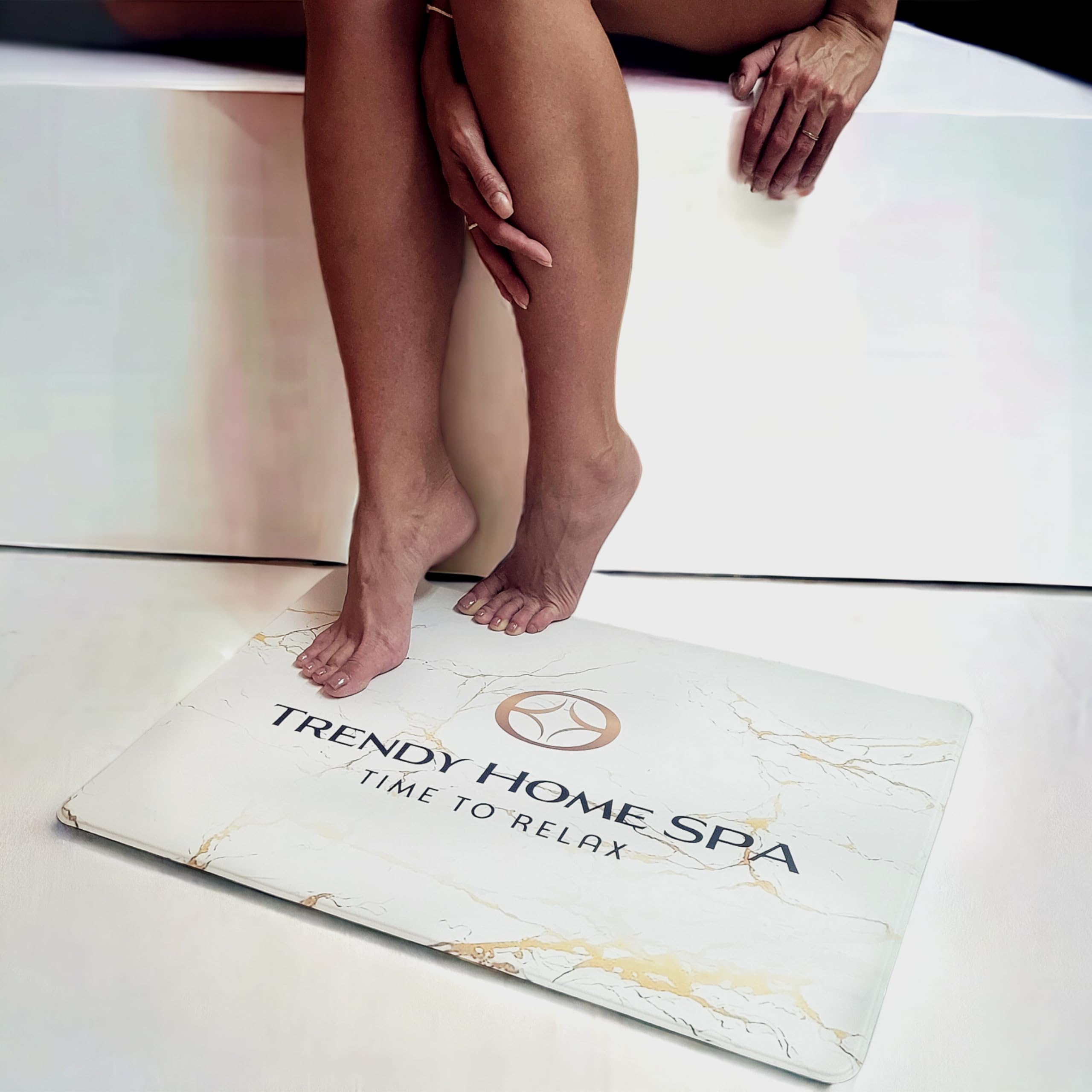 Trendy Home SpaBathroom Mat. Anti Slip Bath Mat - Easy to Clean Bathroom Floor Mat - Bath Mat & Kitchen Mat - Bathroom & Kitchen Companion for Safety, Style, and Durability - Shower Mat Anti Slip