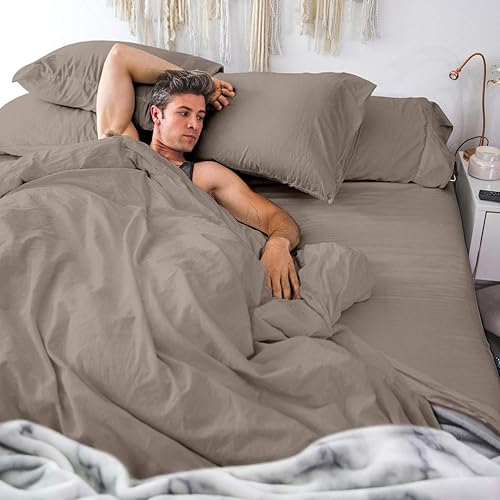 Miniatura 2 de Pillow Guy Classic Cool & Crisp - Juego de fundas de almohada de percal 100 % algodón, color gris pardo, tamaño King