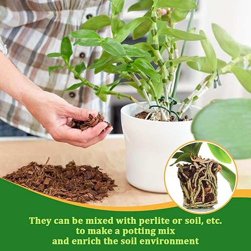 Miniatura 8 de Legigo Corteza orgánica para macetas de orquídeas de 4 cuartos de galón - Mezcla natural para macetas de corteza de orquídea, astillas de madera de
