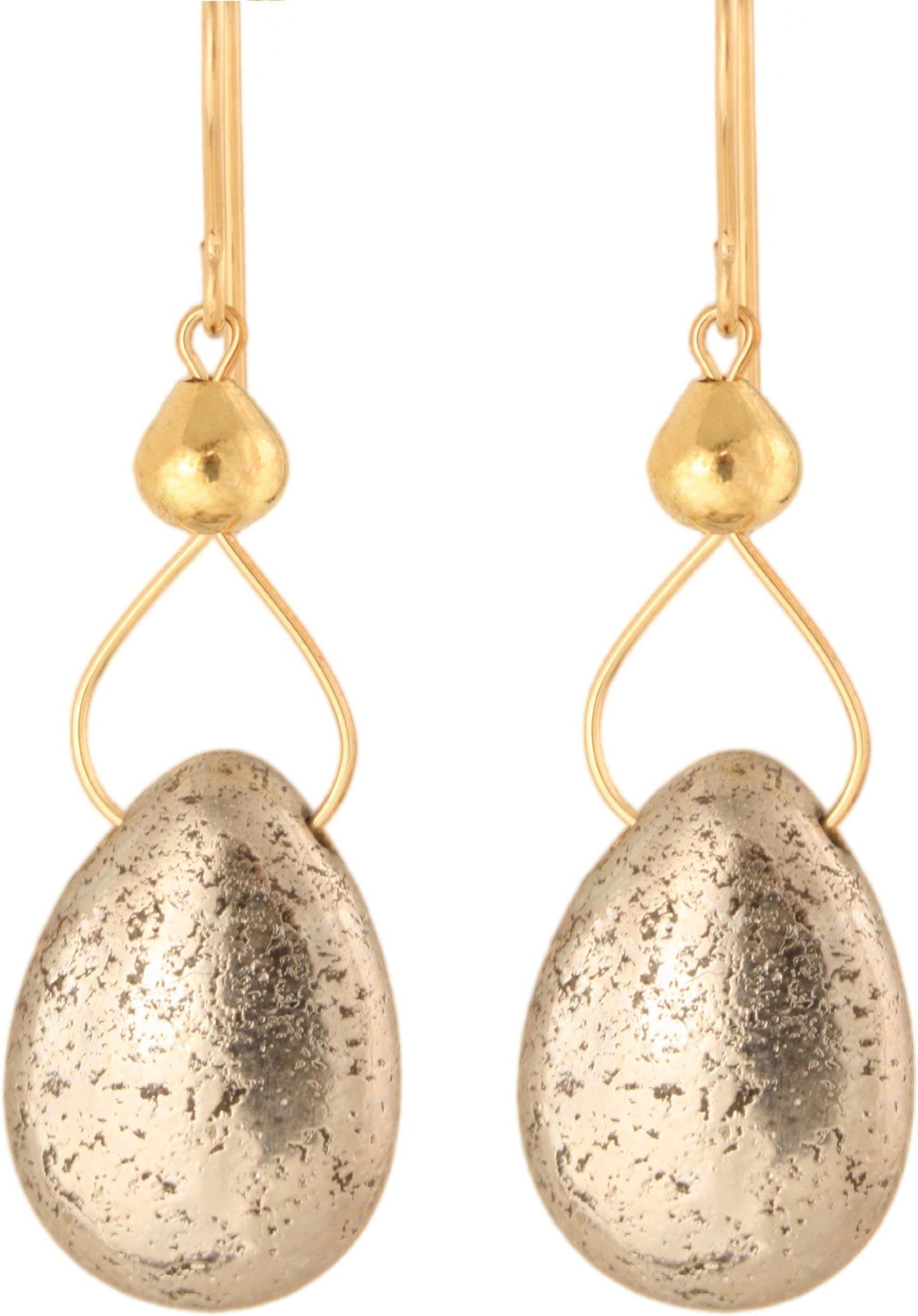 Drops of Pyrite Earrings