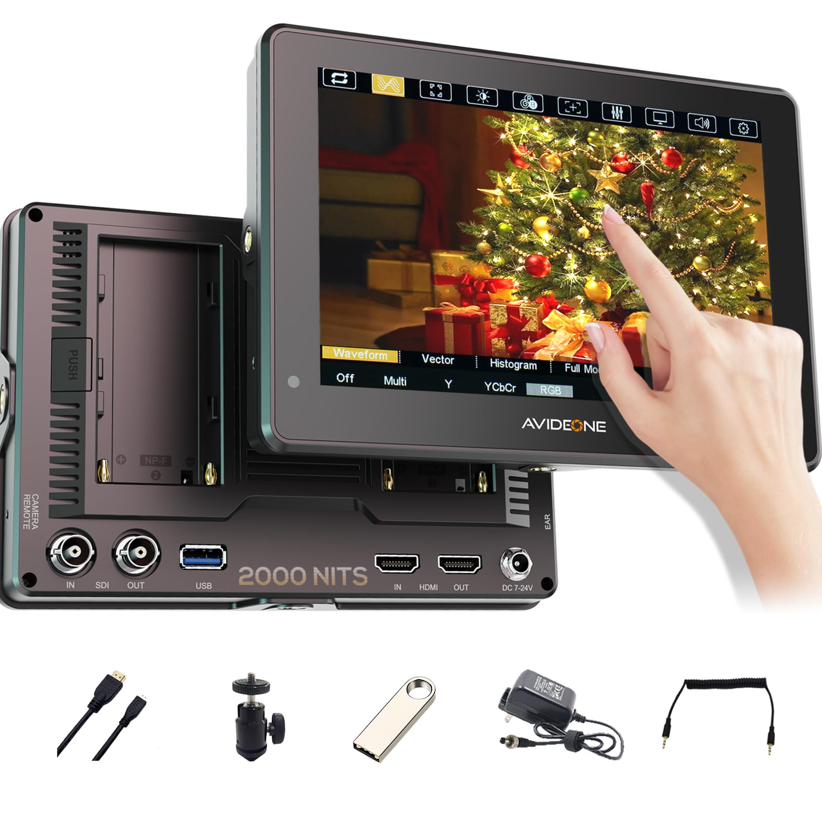 フルHD撮影モニター SEETEC P133 PRO 13.3インチ 1000nit 高輝度放送用モニター W