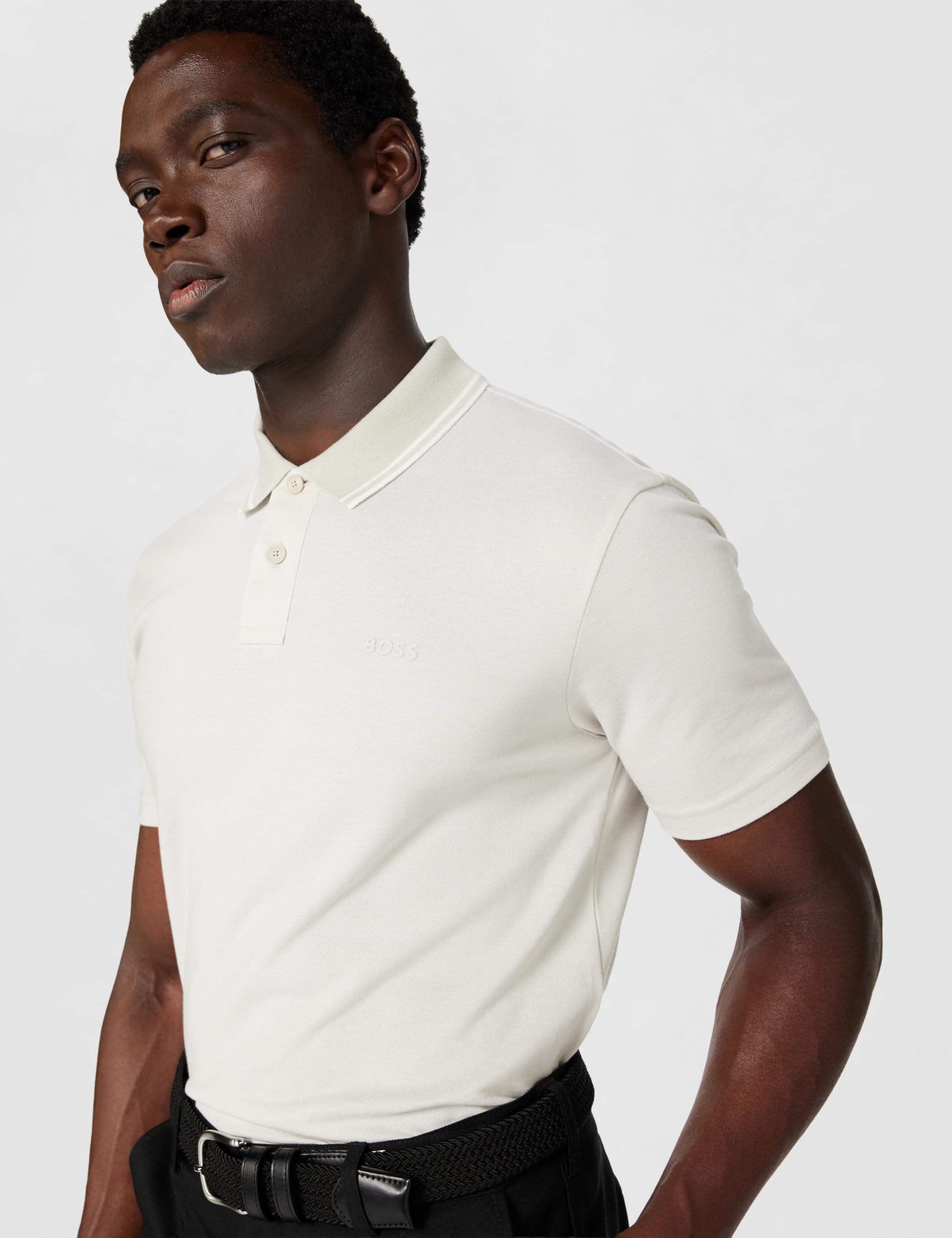 BOSS Herren PeoxfordNew Poloshirt aus Baumwoll-Piqué mit Logo-Print
