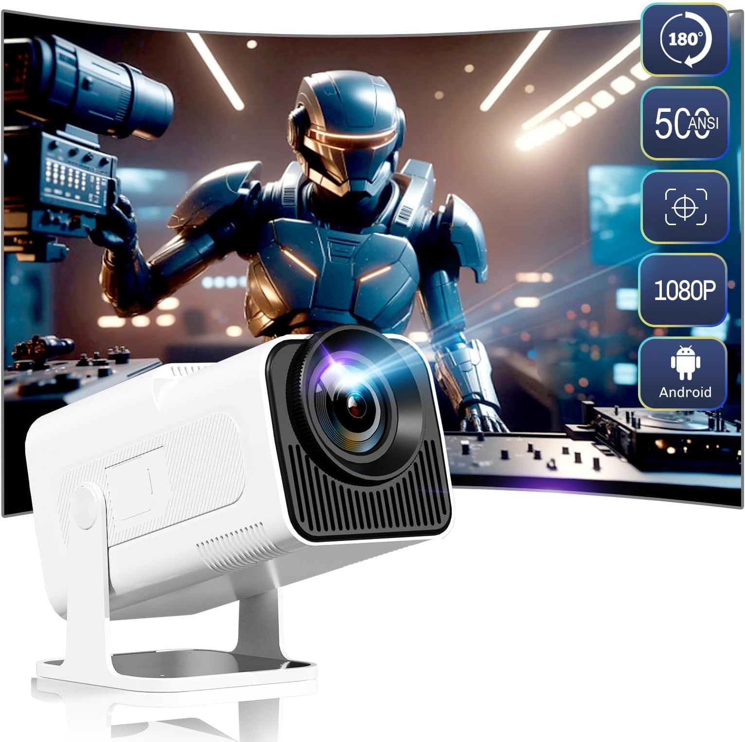 Amazon.com: BladeCine Cube 600 Netflix Projector, 1080P Portable ...