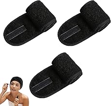 3 Pack Spa Facial Headband, Towel Headband, Hair Band for Washing Face, for Women Girls Washing Face Bath Yoga Makeup Sport (Black)