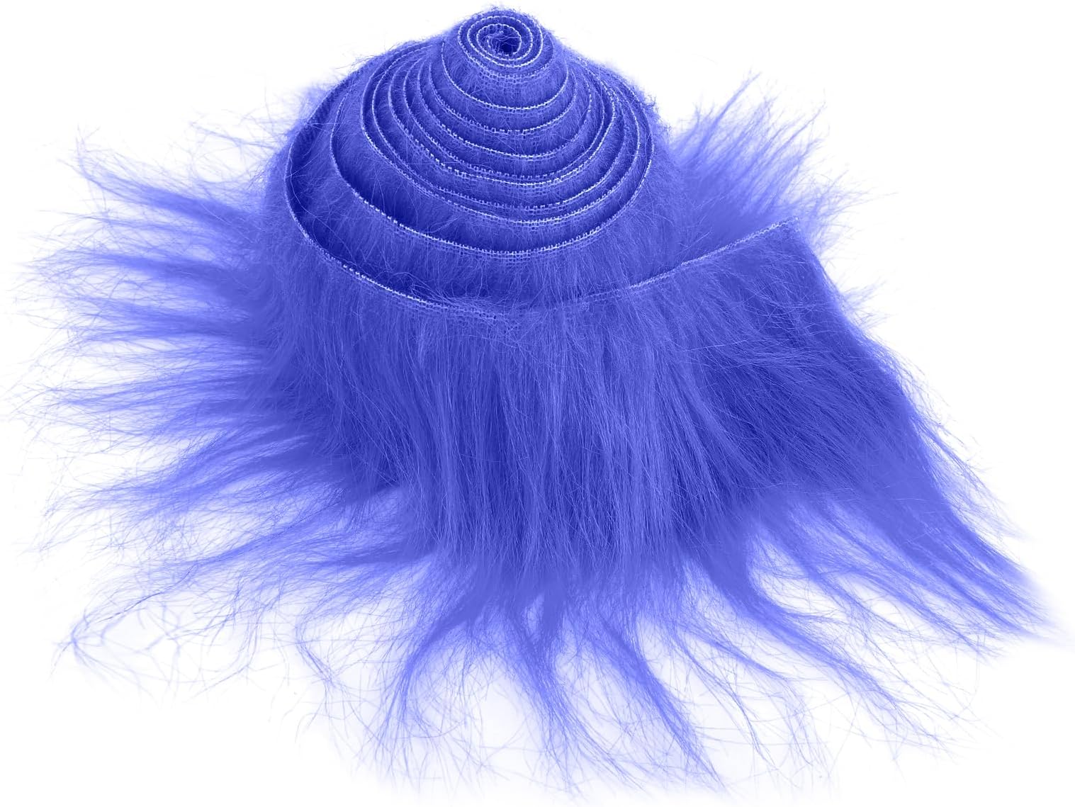 Lusofie 1Pc Precut Faux Fur Strips Navy Blue Shaggy Fur Fabric 2x60inch Fluffy Craft Fur for Gnomes Beard Santa Claus Hair Christmas Decoration Dwarf Cosplay Costume DIY Craft