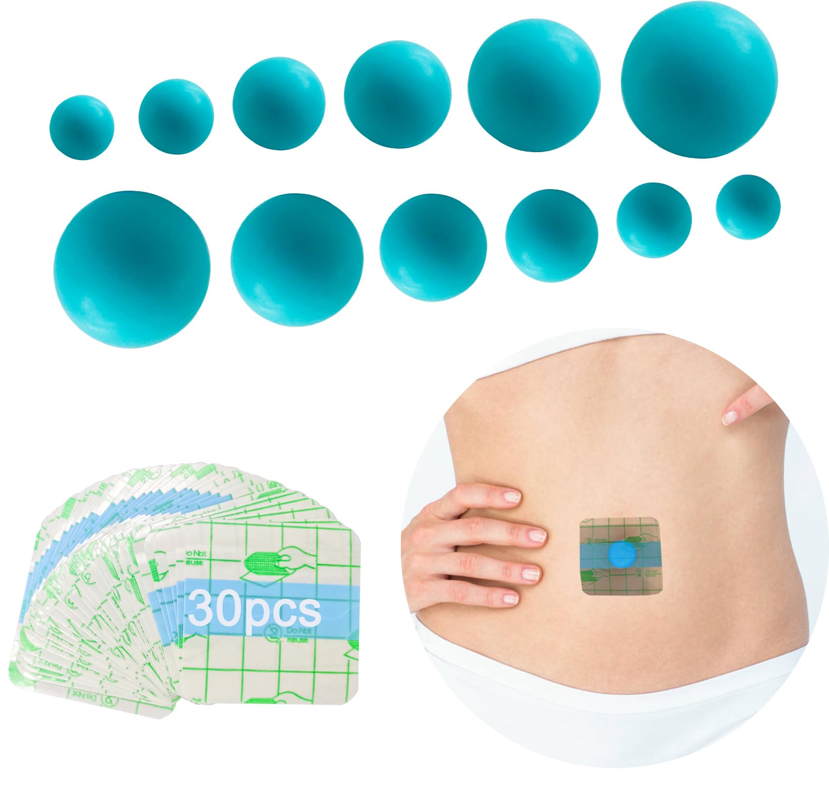 Okueejur 12PCS Ball-Shape Belly Button Plug Post Tummy Tuck - maternity | Mubboo
