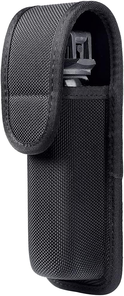 TAFTACFR Molded OC/Mace Spray Pouch, Top Flap Pepper Spray Holster OC/Mace Pepper Spray Black Pouch Hidden Snap(Small for MK3 and Large for MK4)