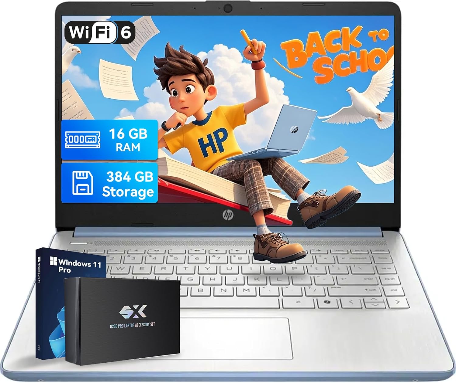 HP 2025 14" Laptop with Intel N150, 16GB RAM, 384GB storage