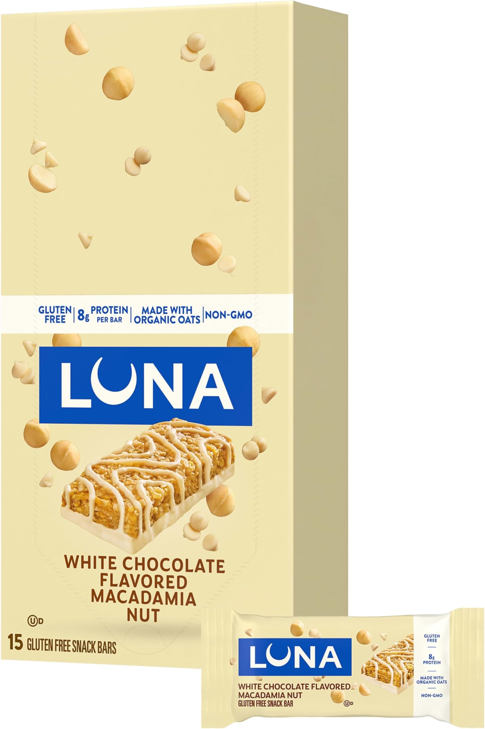 Clif, Bar Luna White Chocolate Macadamia 15 Count, 25.35 Ounce