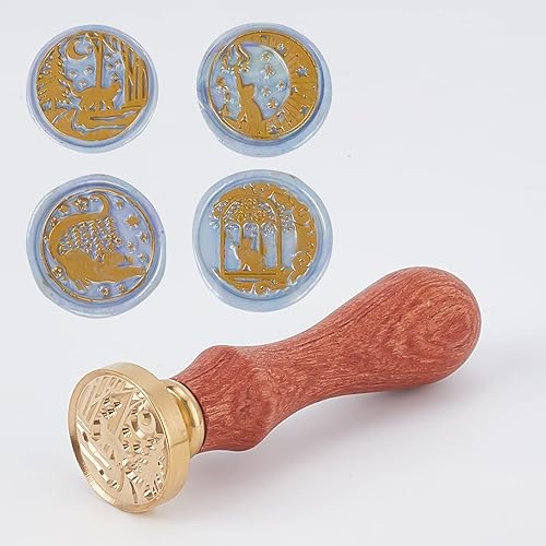 Miniatura 3 de CRASPIRE Juego de 4 sellos de cera para gatos, sello de cera de sellado para gatos, cabeza de latón extraíble de 0.88 pulgadas, para invitación de