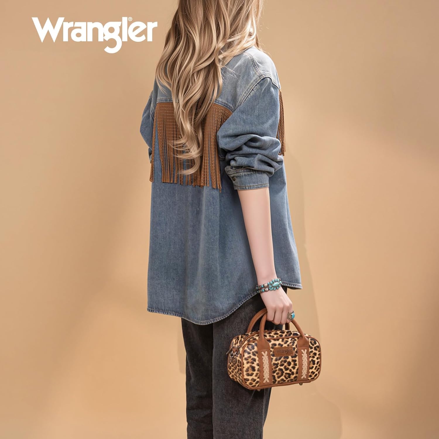 Wrangler Small Crossbody Purses for Women Boston Barrel Bag Mini Top Handle Bags with Crossbody Strap - Image 3