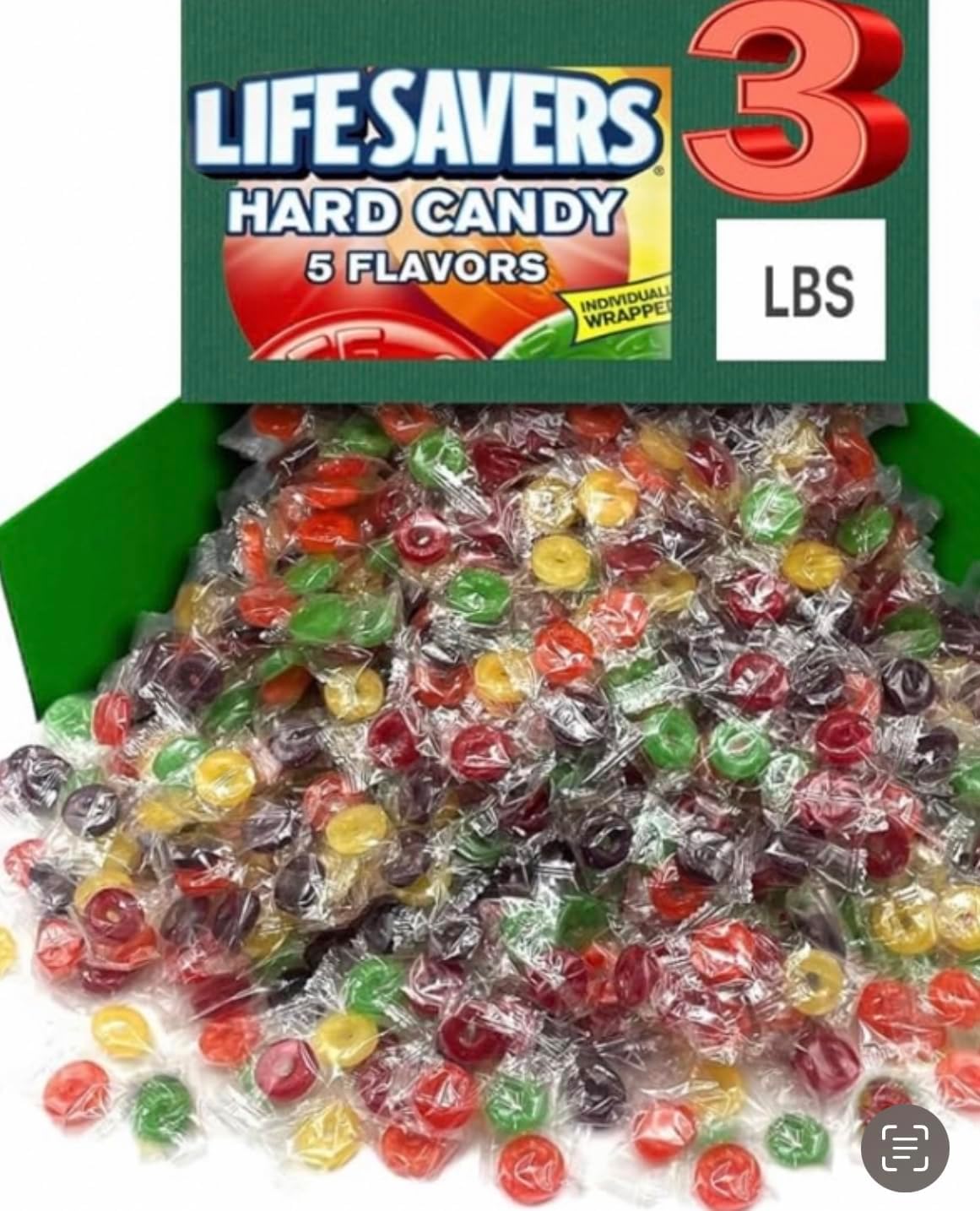 LIFESAVERS (3 POUNDS)| Life Savers Hard Candy Individually Wrapped, 5 Flavors Christmas Stocking Stuffers Candy - Lifesavers Hard Candy - Cherry, Raspberry, Watermelon, Orange And Pineapple - Perfect For Sweet Cravings And Sharing!