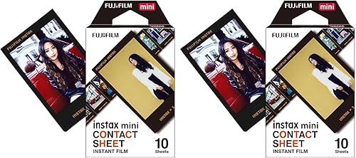 Fujifilm Instax Mini Contact Sheet Film - 10 exposiciones (paquete de 2)