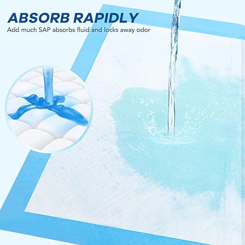 Miniatura 2 de Cambiador desechable, paquete de 50 almohadillas para la incontinencia del bebé, almohadillas para cambiar pañales, almohadillas ultra suaves, súper