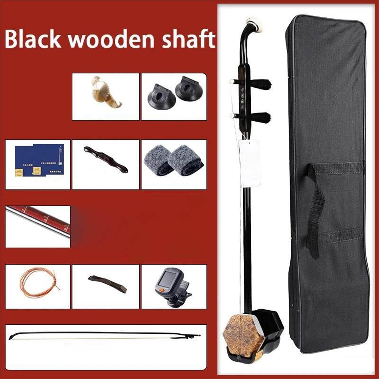 Drewniany 2-strunowy Instrument Muzyczny Erhu