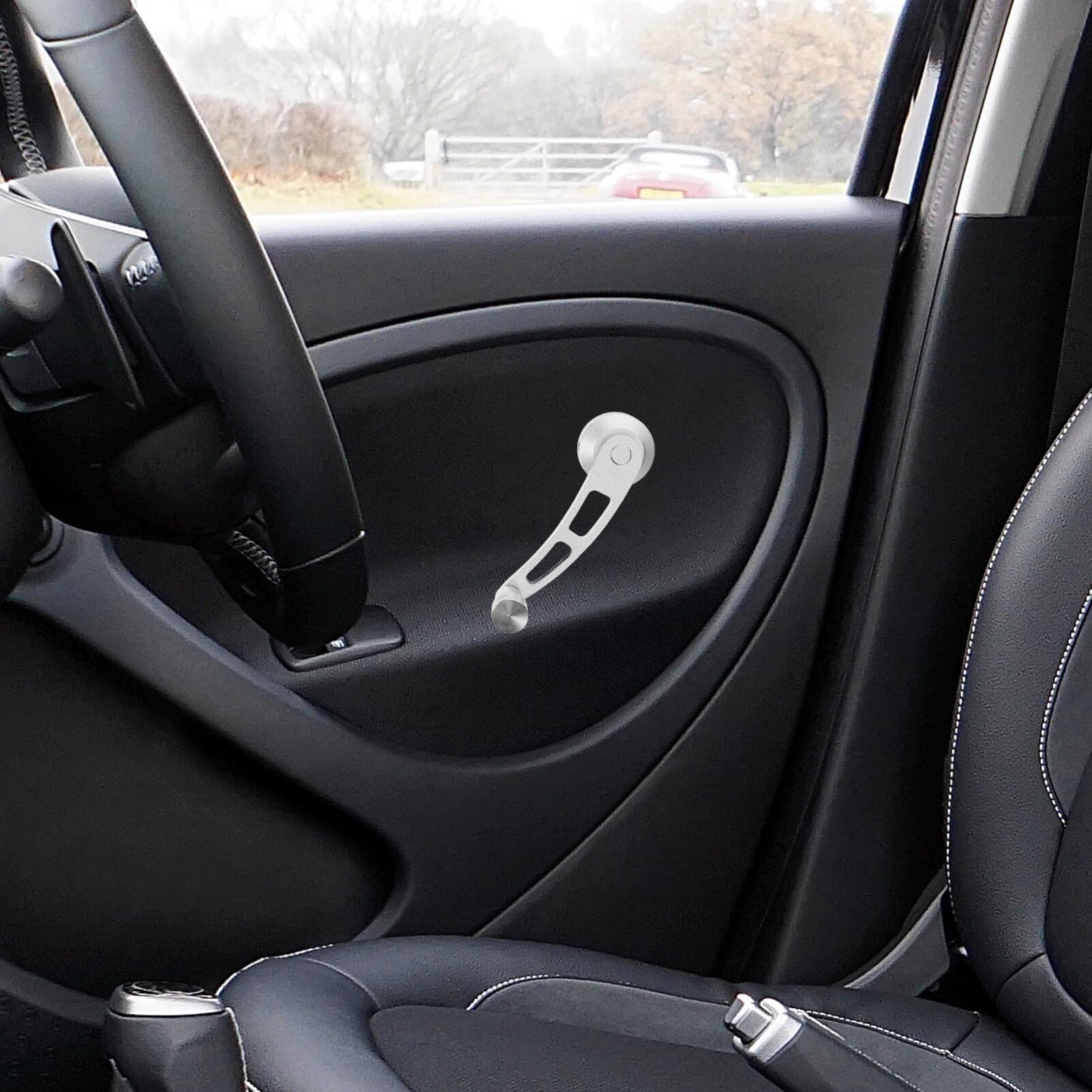 SOLUSTRE Manivelle De Lève-vitre De Voiture Poignée Manuelle Alliage Aluminium Remplacement Pour Vitres Automatiques Accessoires Intérieurs Auto