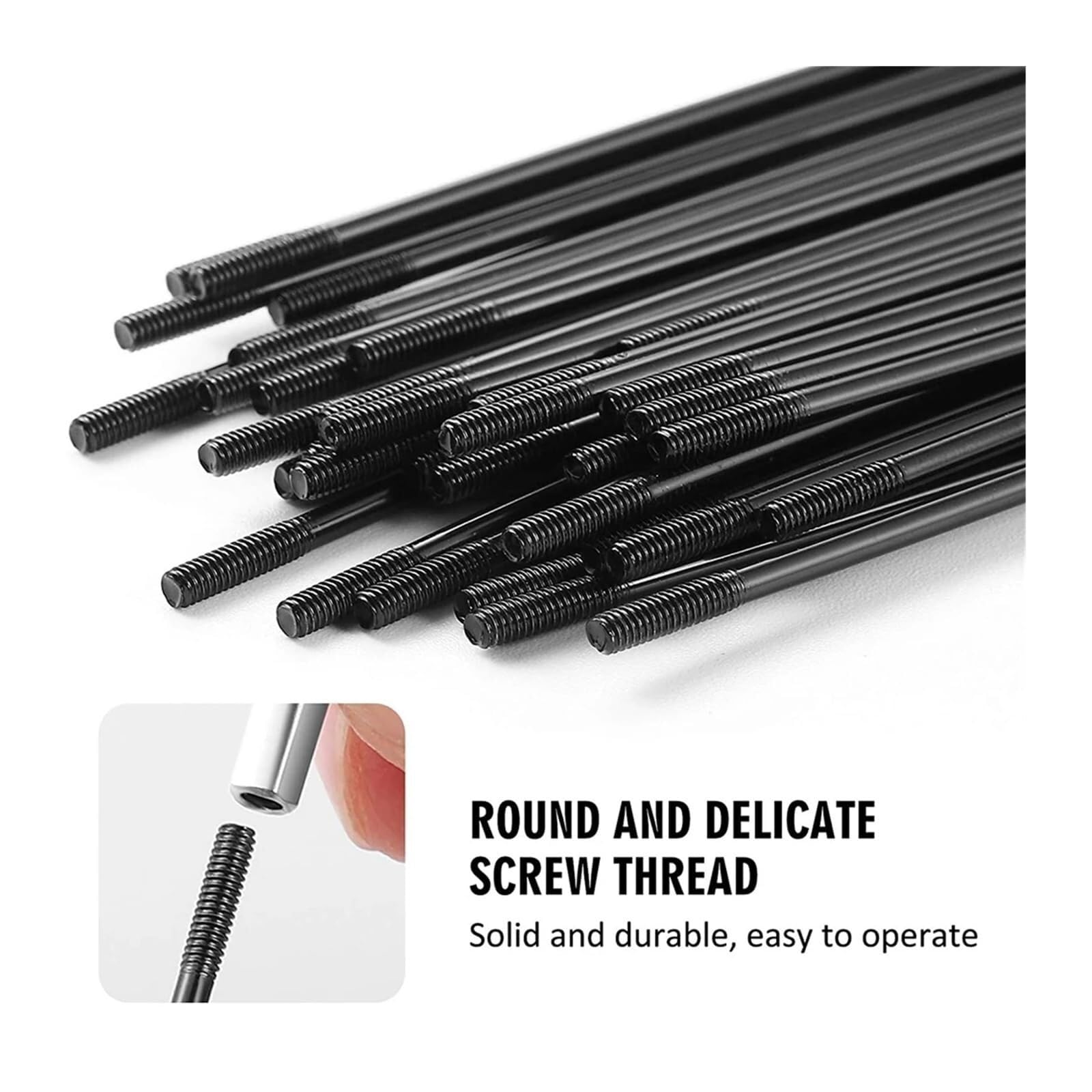 Raggi Bicicletta Raggi 36 Pezzi Accessori Bici 170mm-290mm 26 Pollici 700C Ruote for Mountain Bike Capezzoli for Raggi for Biciclette for Ciclo in Acciaio Inossidabile
