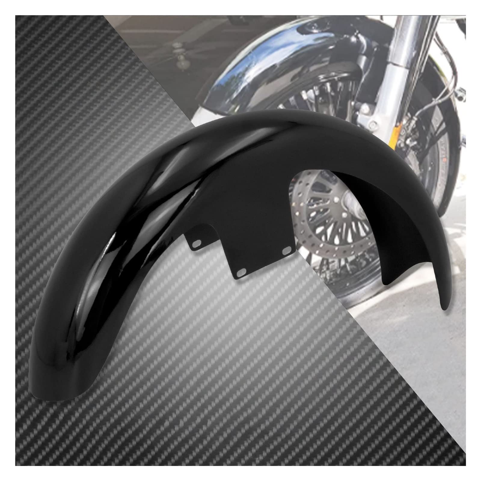 Parafango Anteriore Largo 15 Cm In Acciaio Per Harley Touring – Compatibile Con Ruote 21x3,5''