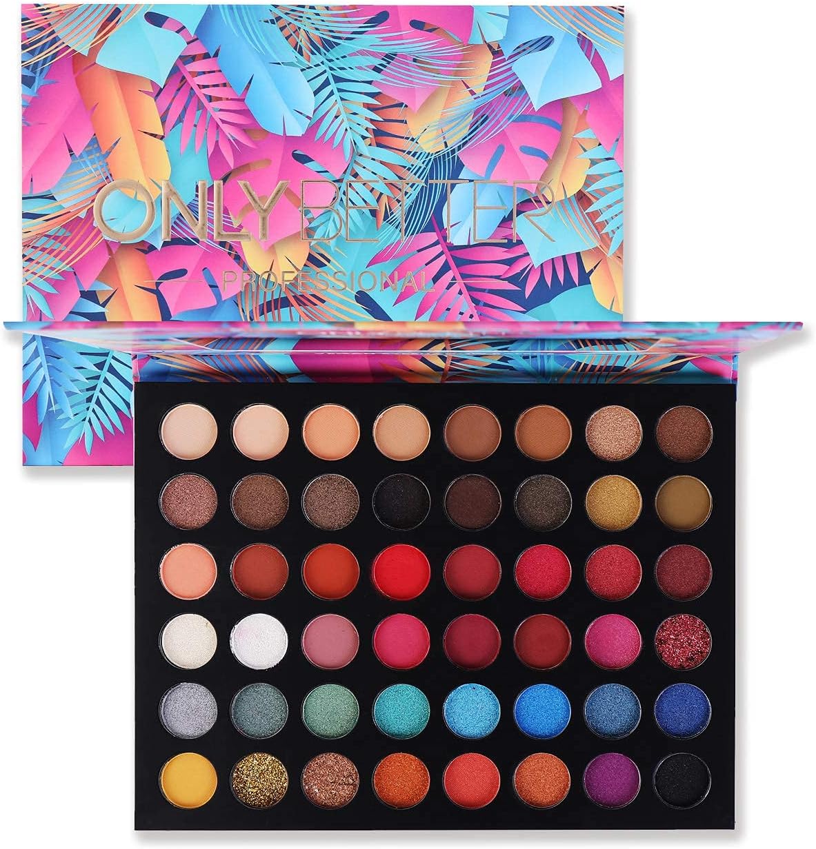 Eyeshadow Palette Glitter 48 Colors Bright Colorful Shimmer Eye Shadow Makeup Palette High Pigmented Metallic Color Eye Shadow Powder Easy To Blend Rainbow Sparkle Glitter Eyeshadow Pallet