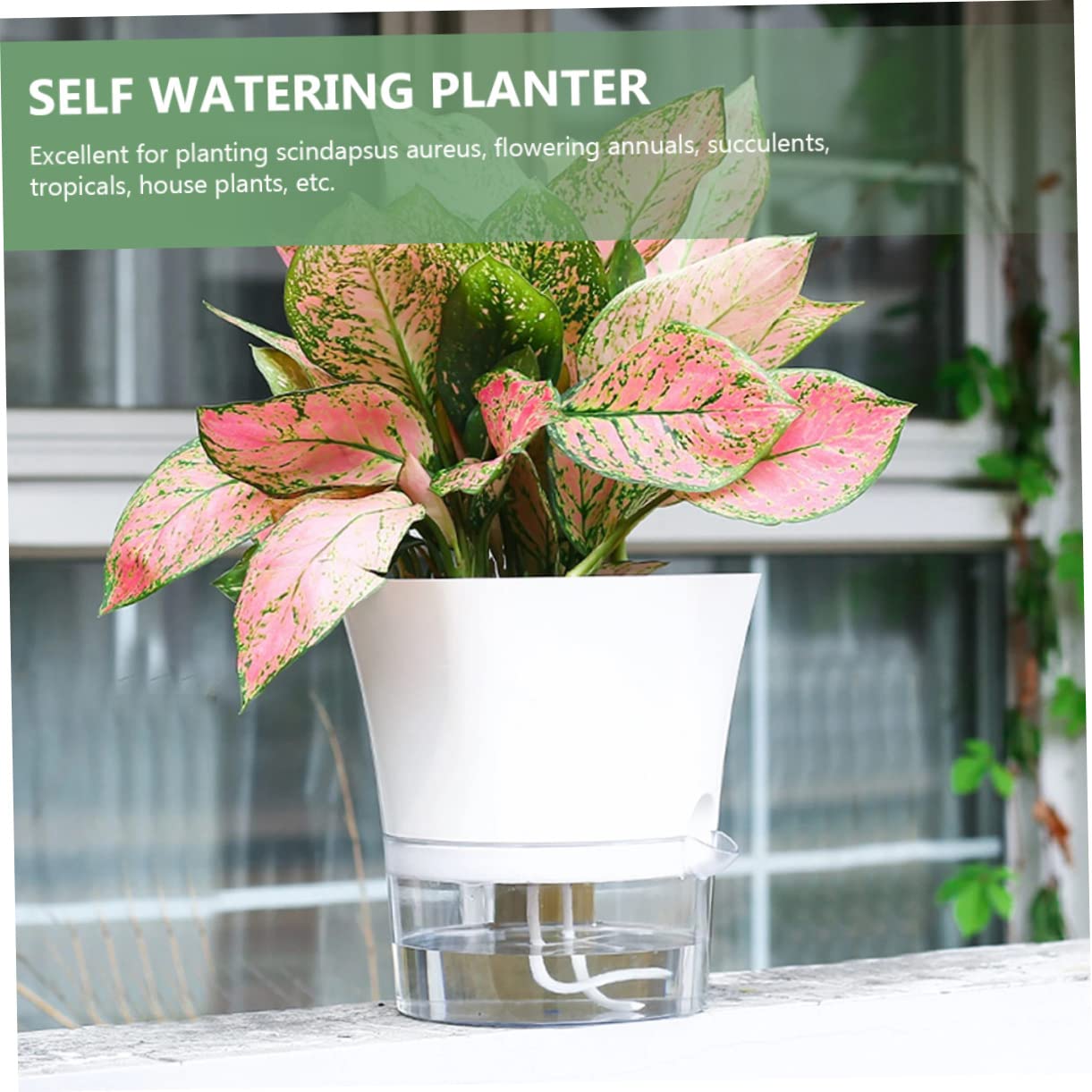 2 Vasi Autoirriganti Per Piante Da Di Irrigazione Automatico Per Fiori Vaso Di Plastica Di Irrigazione Decorativo Viola