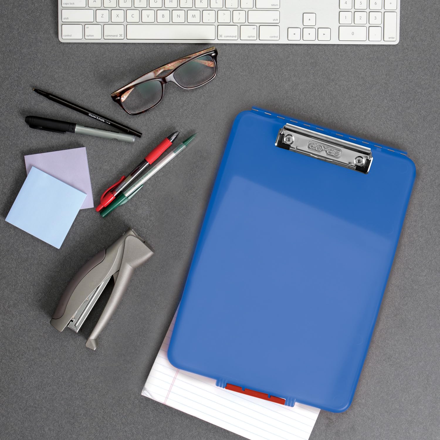 Amazon.com: Dexas Slimcase Storage Clipboard, Blue : Office Products
