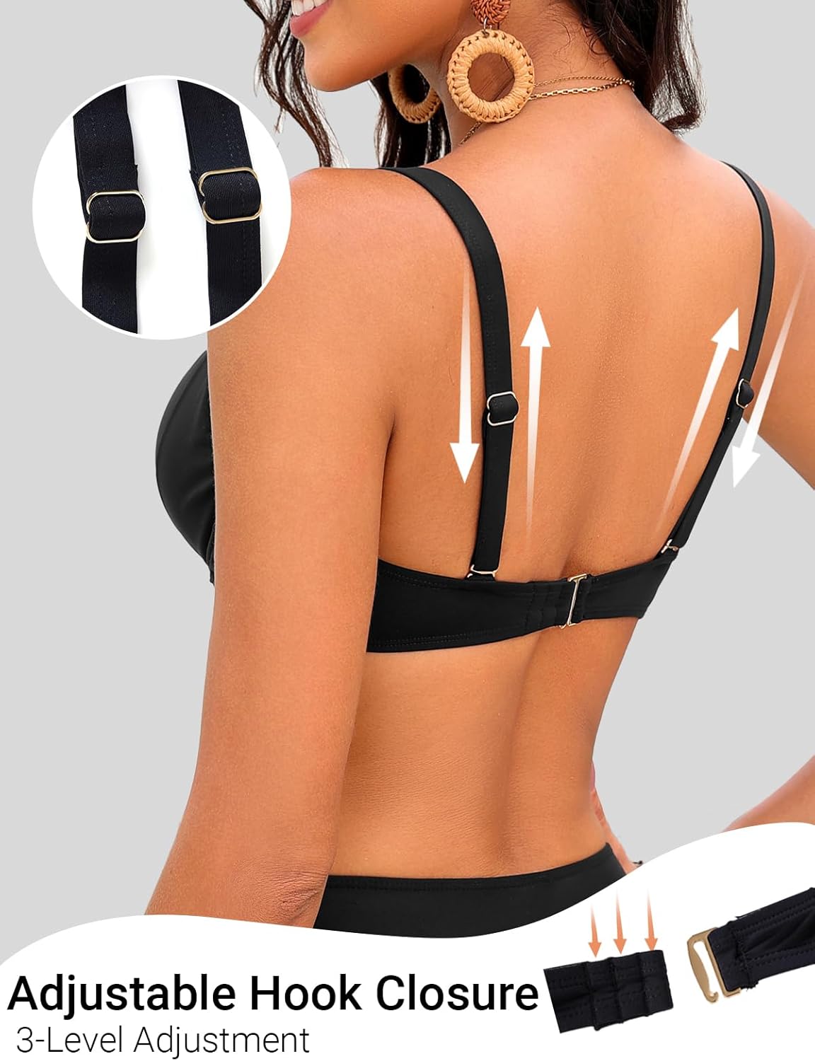 Women's Underwire Bikini Top - Push Up Swimsuit Top Only Twist Front Bathing Suit 2025 Retro Swim Bra - Image 6