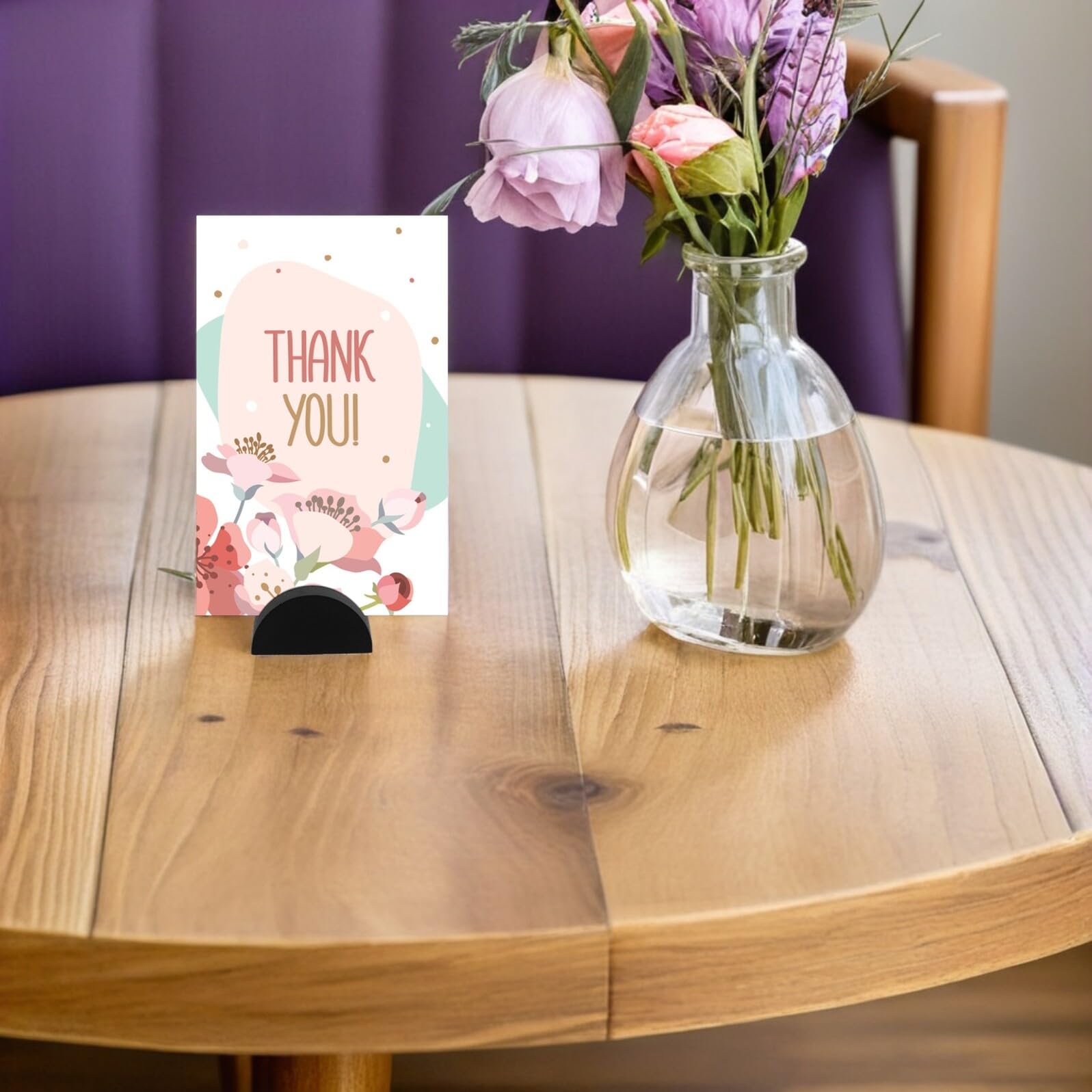 24 Porte-Noms pour Mariages en Bois Foncé Semicirculaires, Supports de Cartes Photo pour Tables Rustiques, Lot de 24 Pièces pour Plan de Table Mariage