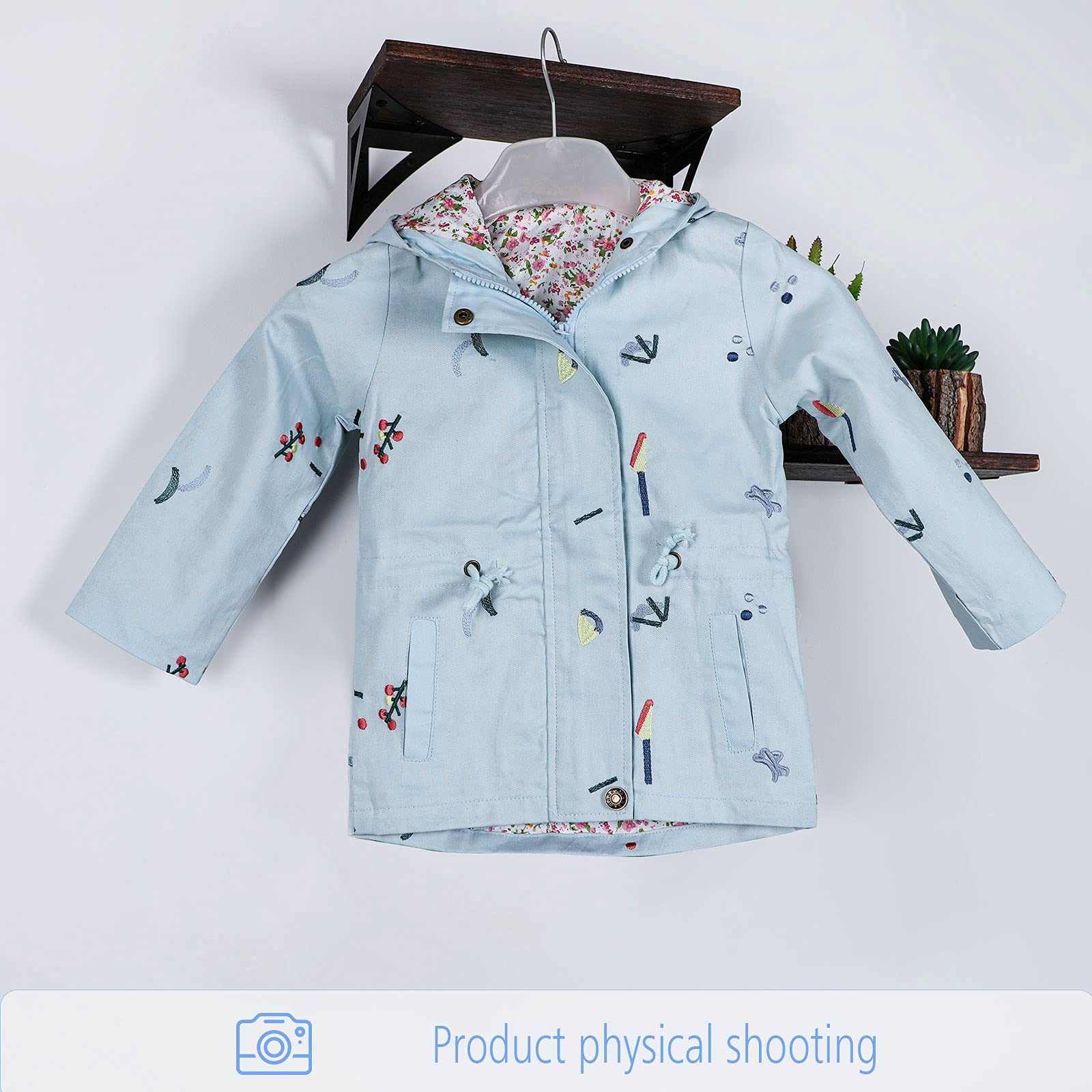 Chaqueta de Primavera para Niñas Chaqueta con Cordón para Otoño con Estampado