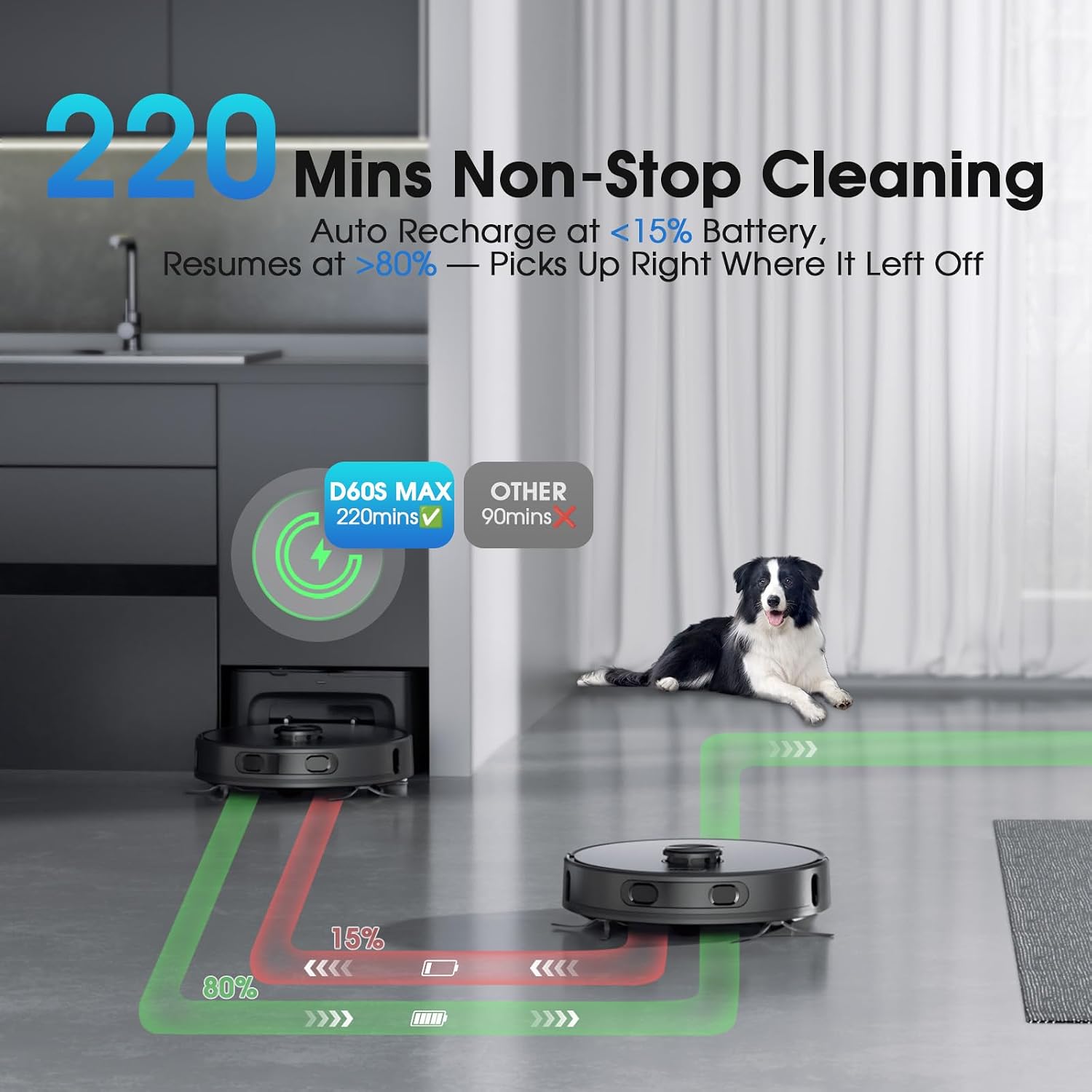 SHELIKI Robot Vacuum and Mop Combo, Self-Emptying Robotic Vacuums Cleaner Smart Mapping, 2-3 Months Hands-Free Base Strong Suction & LiDAR Navigation, 220 Mins Long Runtime for Pet Hair, Hard Floor