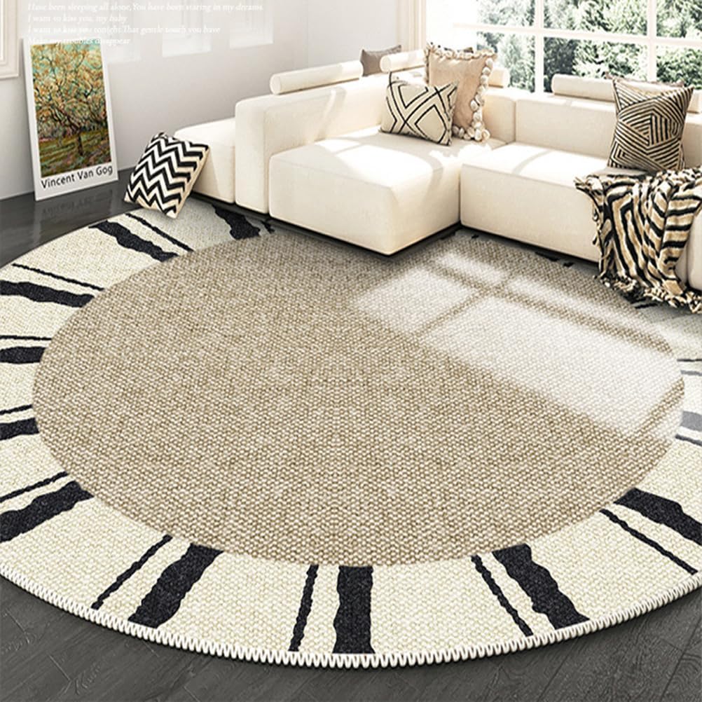 グレーのオーバーダイヴィンテージラグ 縁アリフラワー No.683 OPEN