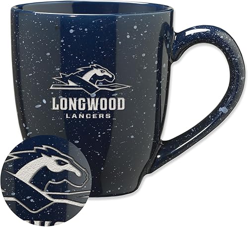 Miniatura 8 de Rico Industries NCAA Taza de café de cerámica moteada grabada con láser de 16 onzas (escuelas L)