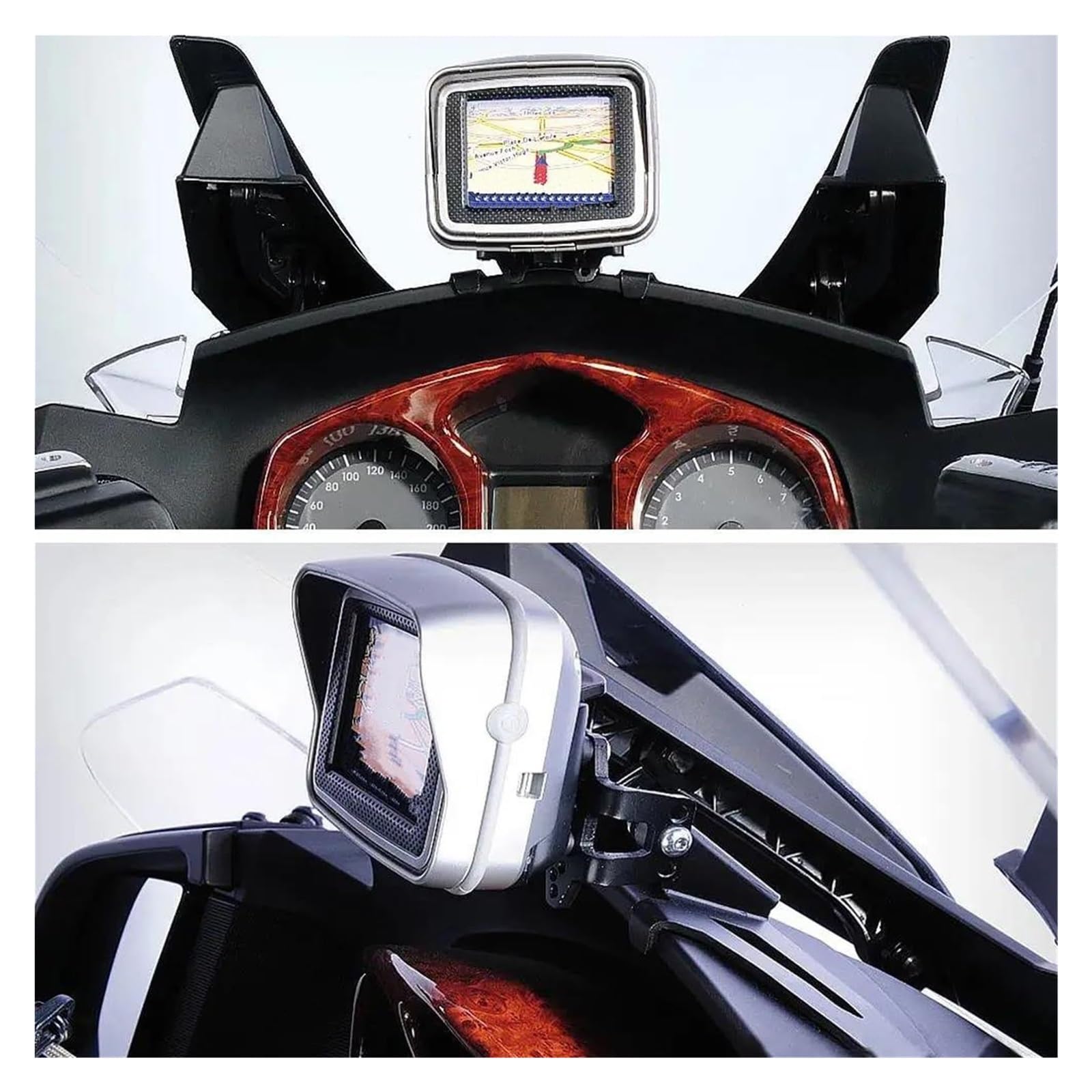Porta Telefono Moto Per BMW R 1200 RT 2006-2009 Supporto Adattatore Telefono GPS Manubrio Posizionato Dock Navigazione Moto(Black 3)