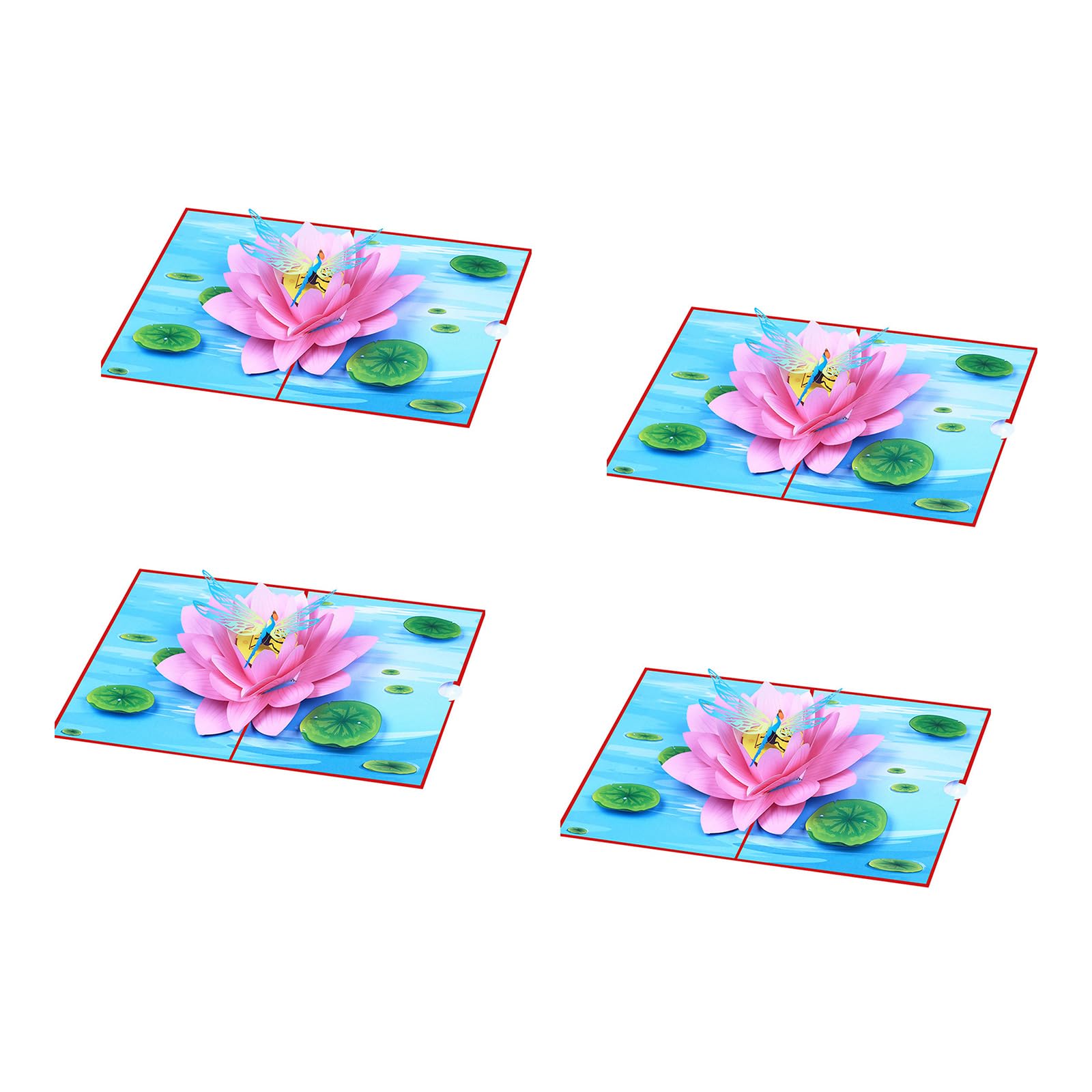Jazuaiao Foldable Flower Dragonflies Foldable Card Creative Flower Dragonflies Card Paper Gifts for Any Celebration Holiday Special
