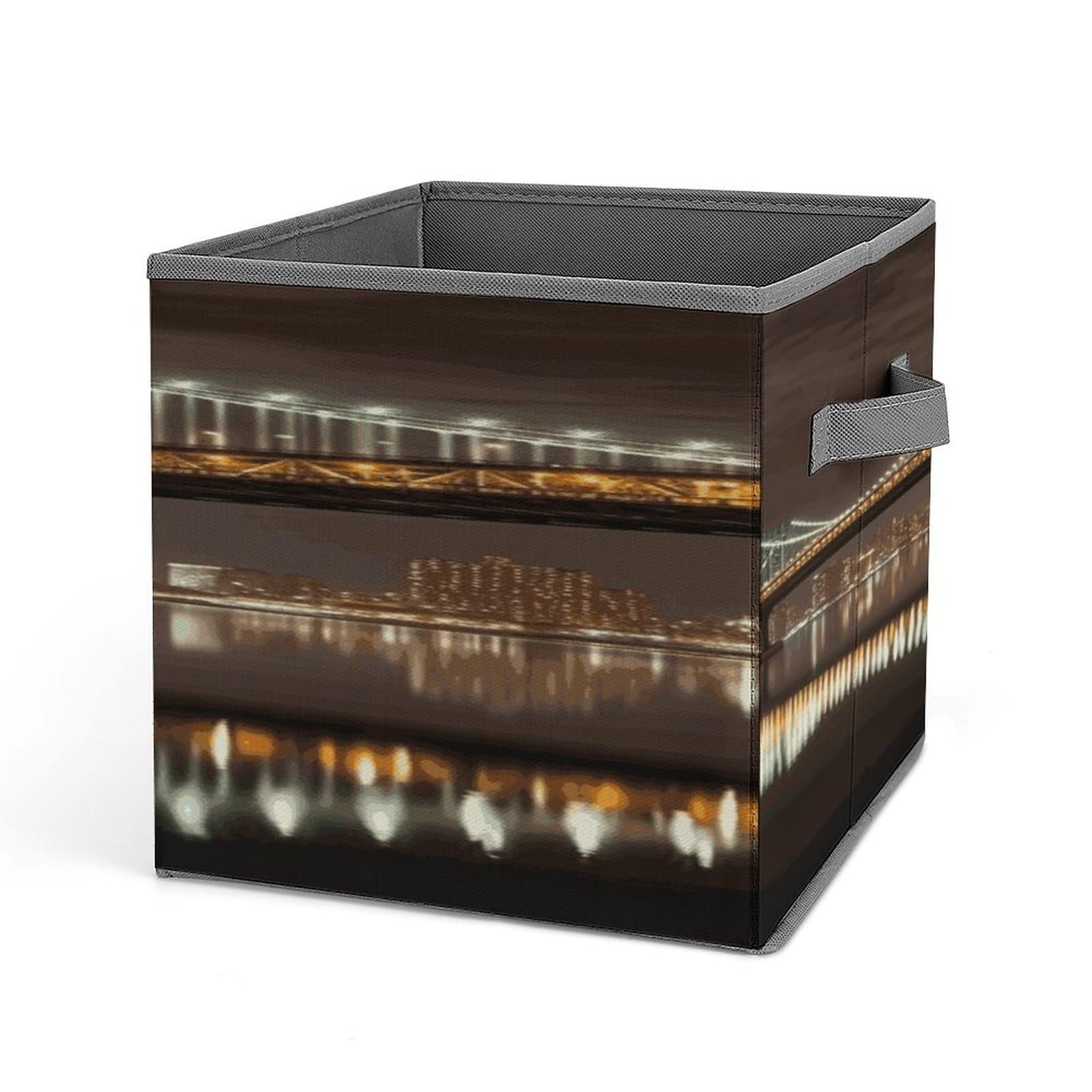 Fekiloot Style New York Manhattan Bridge Night Storage Bins Storage Baskets