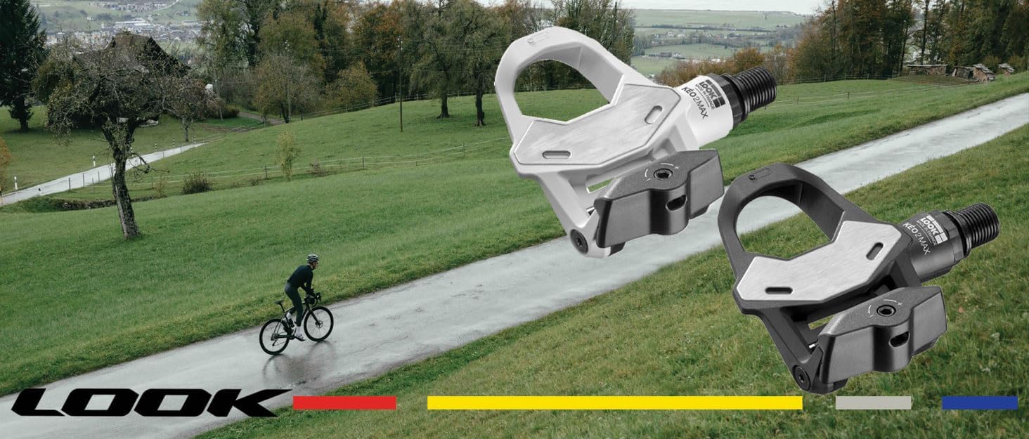 LOOK Cycle - KEO 2 Max - Road Bike Pedals - Large 500mm² Contact Area - Full Power Transfer - Ultra Lightweight Pedals, Normal Body - Clipless Pedal - Adjustable Tension