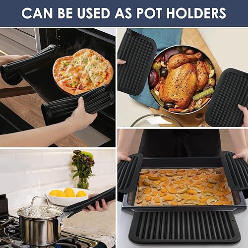 Vista 299 de Alfombrillas salvamanteles de silicona, soportes de silicona para ollas y sartenes calientes, tapetes resistentes al calor para mesas, encimeras