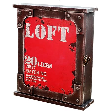 Amazon Co Jp ビンテージ 木製 キーボックス アンティーク 壁掛け 鍵 インテリア キーケース 鍵箱 キー 収納 小物 雑貨 レッド 文房具 オフィス用品