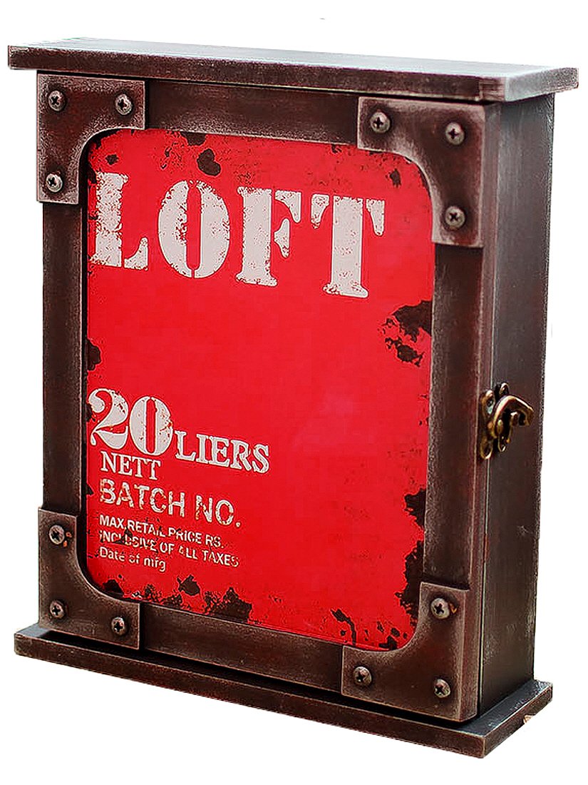 Amazon.co.jp: ビンテージ 木製 キーボックス アンティーク 壁掛け 鍵