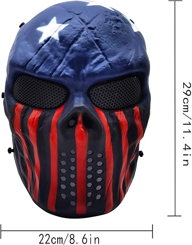 Miniatura 2 de Máscara de calavera Airsoft máscara protectora CS de paintball máscara de esqueleto de cara completa