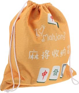 IMIKEYA Bolsa de Almacenaje para Mahjong Grande con Cordón Resistente al Agua Polvo Bolsa de Tela Protectora para Fichas Mesa Contenedor Portátil y Organizador Versátil