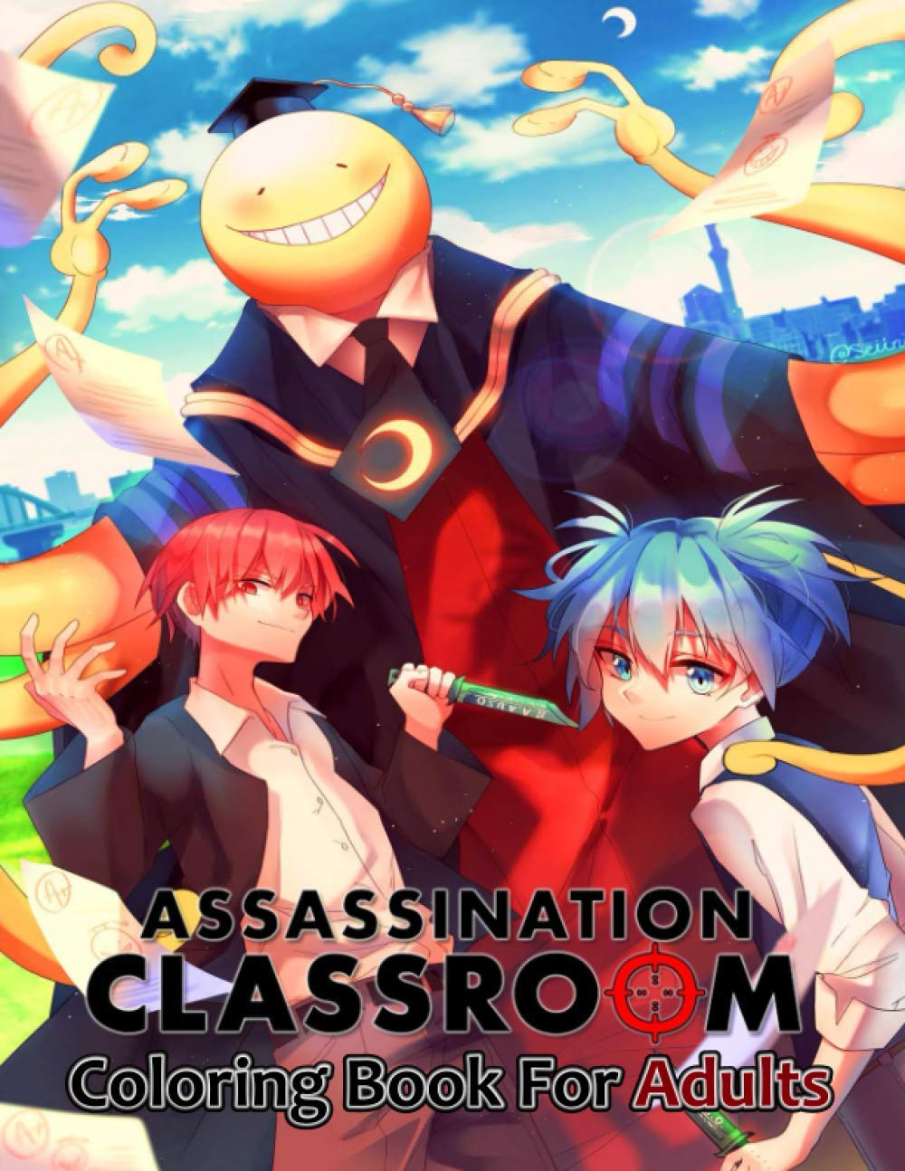 Assassination Classroom Coloring Book For adults: your favorite anime characters with high quality illustrations .