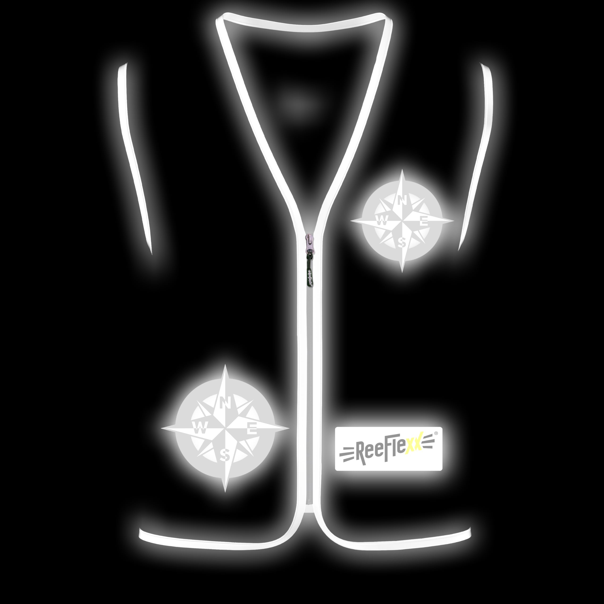 REEFLEXX Gilet réfléchissant élégant pour femme | Gilet de sécurité visibilité circulation routière