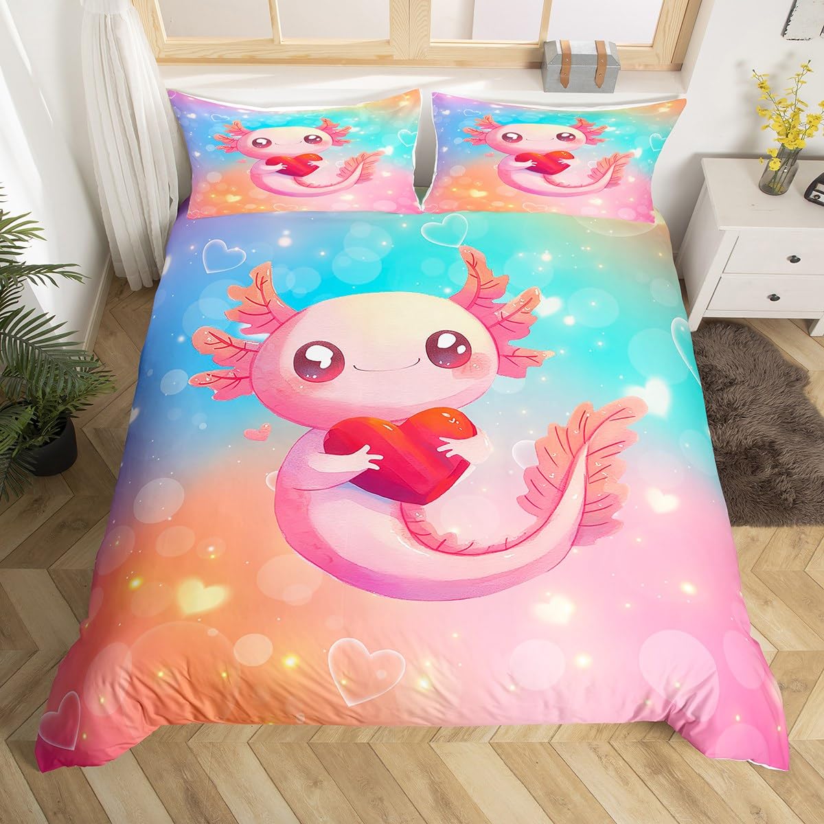 Set di biancheria da letto con copripiumino Axolotl per